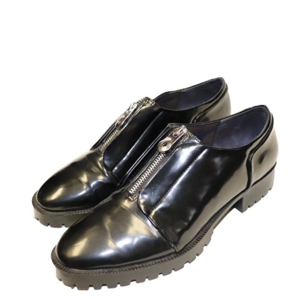 Leather Zipper Loafers by Zara
